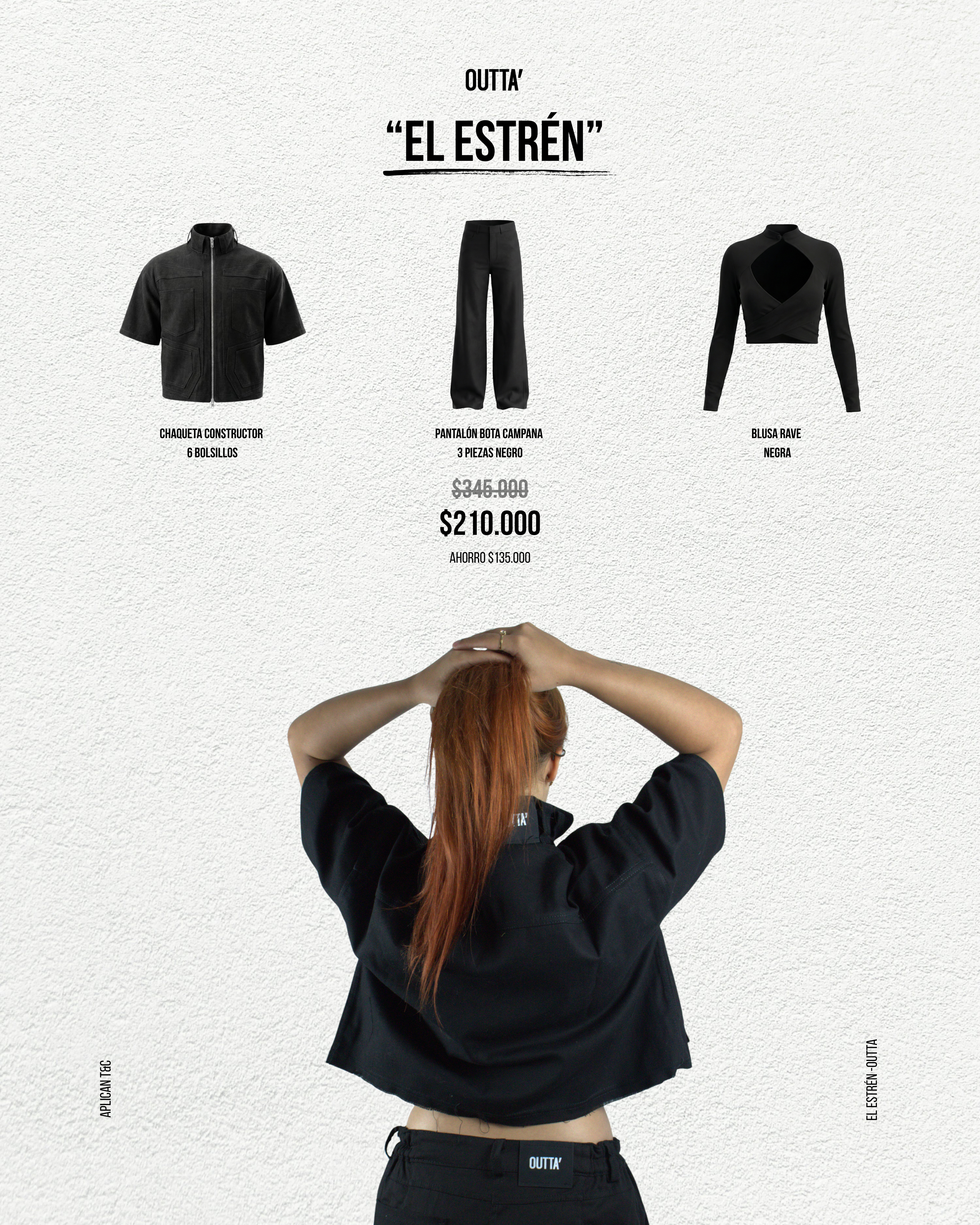El estren women's dark crew